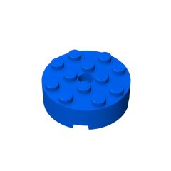 Brick Round 4 x 4 With Hole #87081 Blue