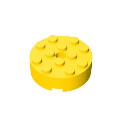 Brick Round 4 x 4 With Hole #87081 Yellow