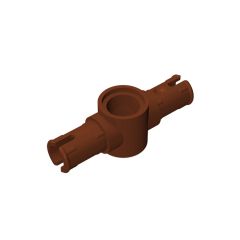 Technic Pin Connector Hub with 2 Pins with Friction Ridges Lengthwise Big Squared Pin Holes #87082 Reddish Brown
