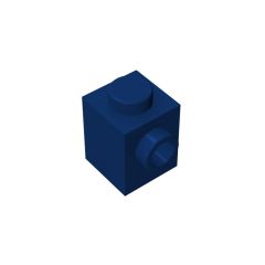 Brick Special 1 x 1 with Stud on 1 Side #87087 Dark Blue