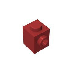 Brick Special 1 x 1 with Stud on 1 Side #87087 Dark Red