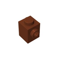 Brick Special 1 x 1 with Stud on 1 Side #87087 Reddish Brown