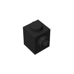 Brick Special 1 x 1 with Stud on 1 Side #87087 Black