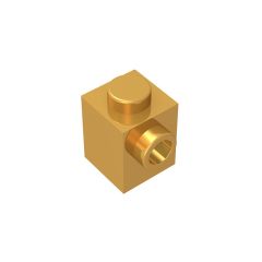 Brick Special 1 x 1 with Stud on 1 Side #87087 Pearl Gold