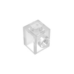 Brick Special 1 x 1 with Stud on 1 Side #87087  Trans-Clear Gobricks