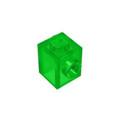 Brick Special 1 x 1 with Stud on 1 Side #87087 Trans-Green