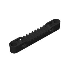 Technic Gear Rack 1 x 7 with Axle and Pin Holes #87761 Black 10 pieces