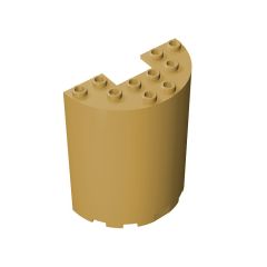 Cylinder Half 3 x 6 x 6 with 1 x 2 Cutout #87926 Tan 10 pieces