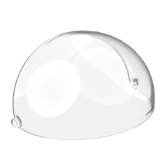 Windscreen 8 x 4 2/3 x 3 2/3 Quarter Sphere (Inner) with Pins #88068 Trans-Clear