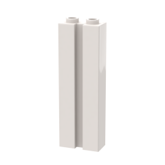 Brick Special 1 x 2 x 5 with Groove #88393 White