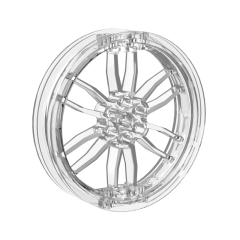 Wheel 75mm D. x 17mm Motorcycle #88517 Trans-Clear