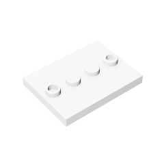 Plate Special 3 x 4 with 1 x 4 Center Studs - Plain #88646 White
