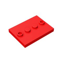 Plate Special 3 x 4 with 1 x 4 Center Studs - Plain #88646 Red