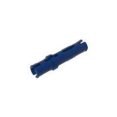Technic Pin Long with Friction Ridges Lengthwise, 2 Center Slots #6558 Dark Blue Gobricks