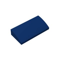Slope Brick Curved 2 x 4 x 2/3 No Studs, with Bottom Tubes #88930 Dark Blue