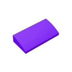 Slope Brick Curved 2 x 4 x 2/3 No Studs, with Bottom Tubes #88930 Dark Purple