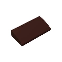 Slope Brick Curved 2 x 4 x 2/3 No Studs, with Bottom Tubes #88930 Dark Brown
