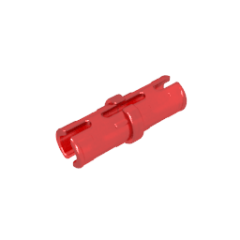Technic Pin with Friction Ridges Lengthwise and Center Slots #2780 Trans-Red Gobricks