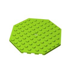 Plate Special 10 x 10 Octagonal with Hole #89523 Lime