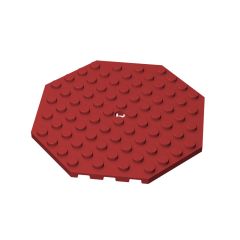 Plate Special 10 x 10 Octagonal with Hole #89523 Dark Red