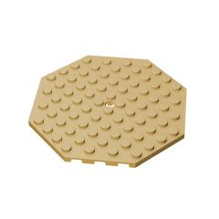 Plate Special 10 x 10 Octagonal with Hole #89523 Tan