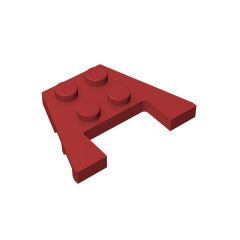 Wedge Plate 3 x 4 with Stud Notches - Reinforced Underside #90194 Dark Red
