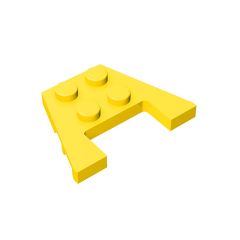 Wedge Plate 3 x 4 with Stud Notches - Reinforced Underside #90194 Yellow