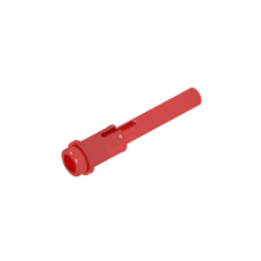 Pin 1/2 With 2L Bar Extension (Flick Missile) #61184 Trans-Red Gobricks