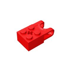 Technic Brick Special 2 x 2 with Ball Receptacle Wide and Axle Hole #92013 Red