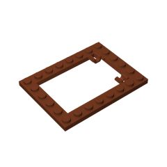 Plate Special 6 x 8 Trap Door Frame Horizontal - Long Pin Holders #92107 Reddish Brown