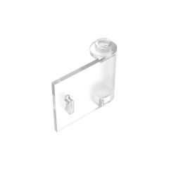 Door 1 x 3 x 2 Right - Open Between Top and Bottom Hinge #92263  Trans-Clear Gobricks