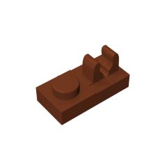 Plate Special 1 x 2 - Top Clip #92280 Reddish Brown