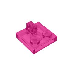 Hinge Plate 2 x 2 Locking with 1 Finger on Top #92582  Trans-Dark Pink Gobricks