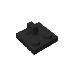 Hinge Plate 2 x 2 Locking with 1 Finger on Top #92582 Black 10 pieces