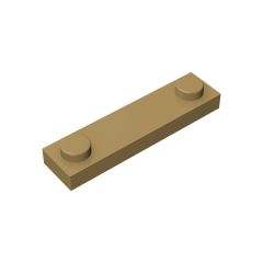 Plate Special 1 x 4 with 2 Studs #92593 Dark Tan 10 pieces