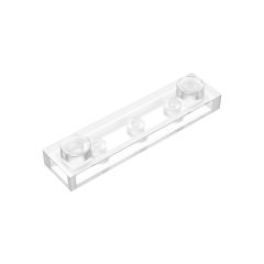 Plate Special 1 x 4 with 2 Studs #92593  Trans-Clear Gobricks
