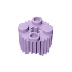 Brick, Round 2 x 2 With Axle Hole And Grille / Fluted Profile #92947 Lavender
