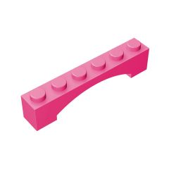 Brick Arch 1 x 6 Raised Arch #92950 Dark Pink