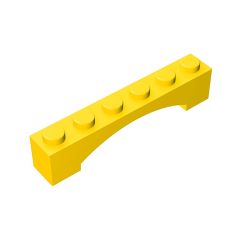 Brick Arch 1 x 6 Raised Arch #92950 Yellow