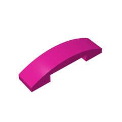 Slope Curved 4 x 1 Double with No Studs #93273 Magenta