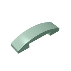 Slope Curved 4 x 1 Double with No Studs #93273 Sand Green