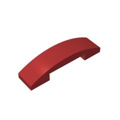 Slope Curved 4 x 1 Double with No Studs #93273 Dark Red