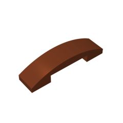 Slope Curved 4 x 1 Double with No Studs #93273 Reddish Brown