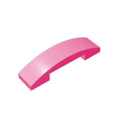 Slope Curved 4 x 1 Double with No Studs #93273 Dark Pink