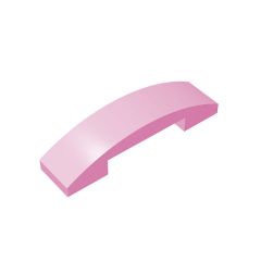 Slope Curved 4 x 1 Double with No Studs #93273 Bright Pink