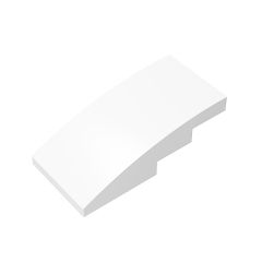 Slope Curved 4 x 2 No Studs #93606 White 10 pieces