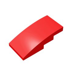Slope Curved 4 x 2 No Studs #93606 Red