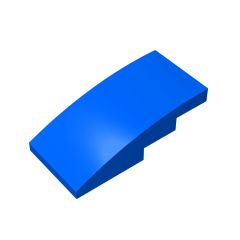 Slope Curved 4 x 2 No Studs #93606 Blue 10 pieces