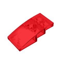 Slope Curved 4 x 2 No Studs #93606 Trans-Red