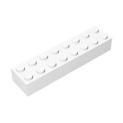 Brick 2 x 8 #93888 White